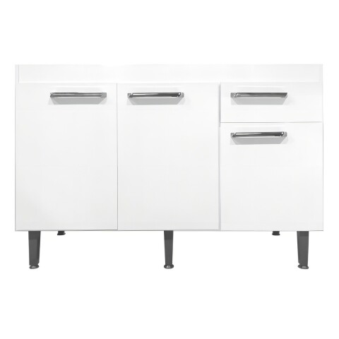 Encimera De Cocina Sin Fregadero, 3 Puertas Y 1 Cajón, Color Blanco Encimera De Cocina Sin Fregadero, 3 Puertas Y 1 Cajón, Color Blanco