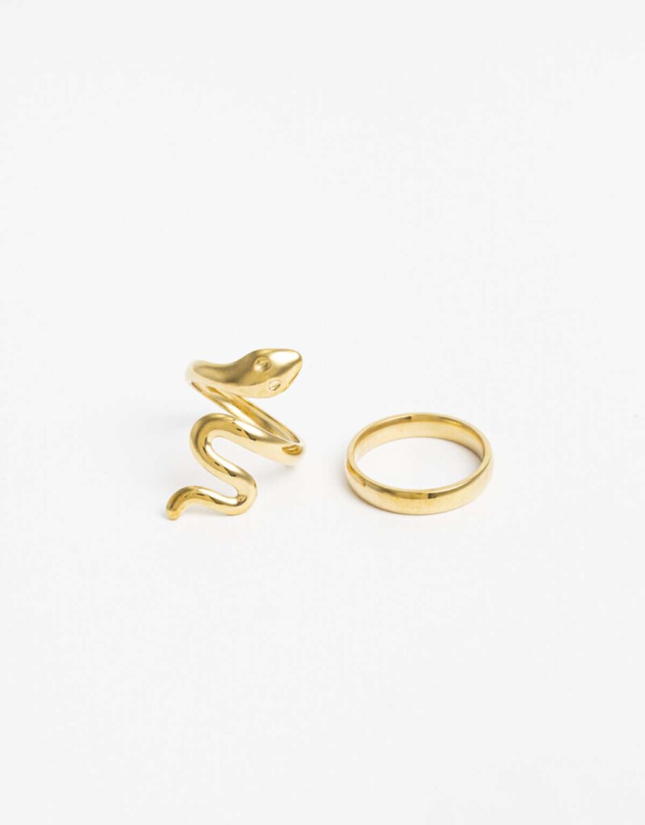 Sets Anillos Metal - Dorado 