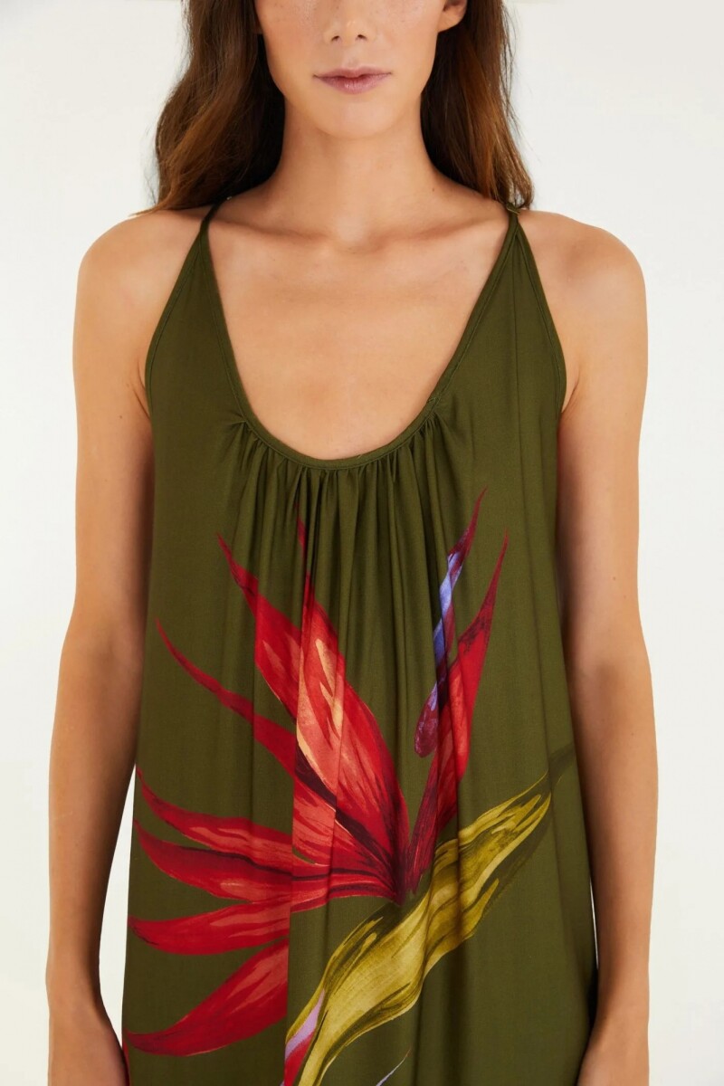 VESTIDO LARGO Verde