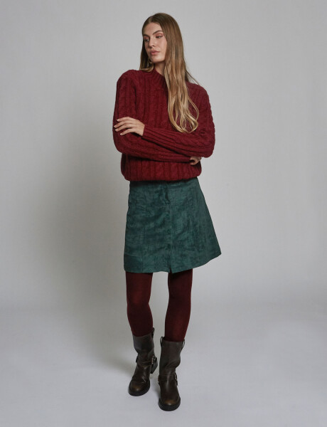 Sweater ochos bordo