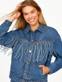 Chaqueta Drusila Azul Grisaceo