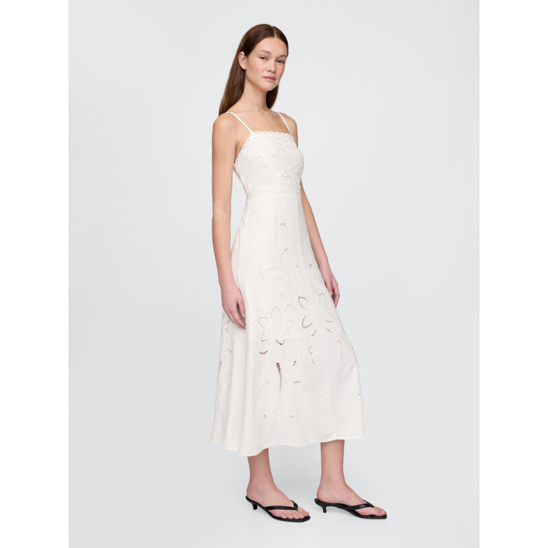 SL EMBR MAXI DRESS NEW OFF WHITE