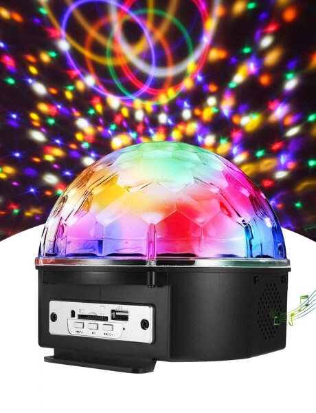Parlante media esfera luminosa LED con efectos pendrive y control remoto Parlante media esfera luminosa LED con efectos pendrive y control remoto