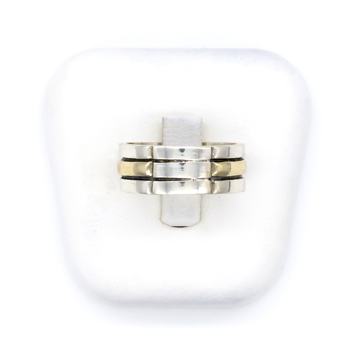 Anillo de plata 925 y double en oro 18 ktes. 