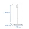 Refrigerador James Side by Side RJN 40K SBSI Inox Refrigerador James Side by Side RJN 40K SBSI Inox