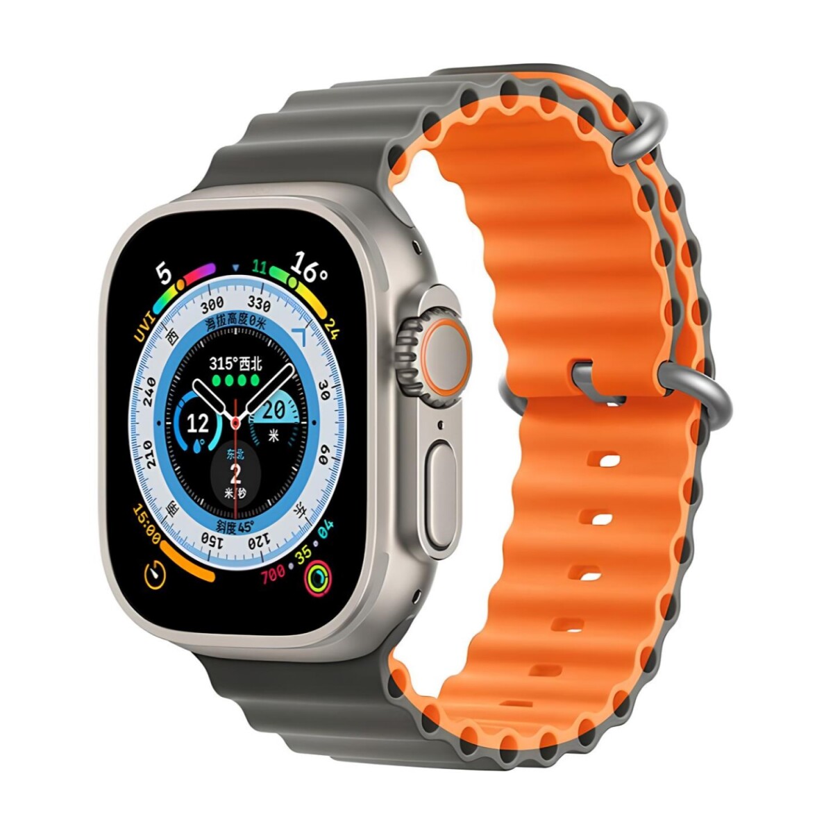 Correa Deportiva de Silicona DEvia Series Sport6 Two-Tone Band para Apple Watch 38mm / 40mm / 41mm - Gray 