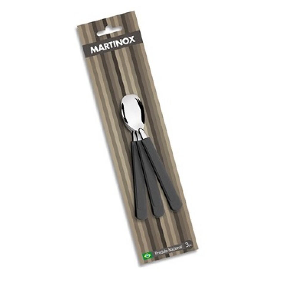 Primavera Negro Set 3 cucharas Te 60345/5 Primavera Negro Set 3 cucharas Te 60345/5