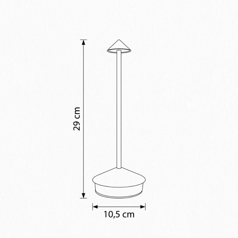 LAMPARA LED MARRON 10.5X29CM C/USB Unica