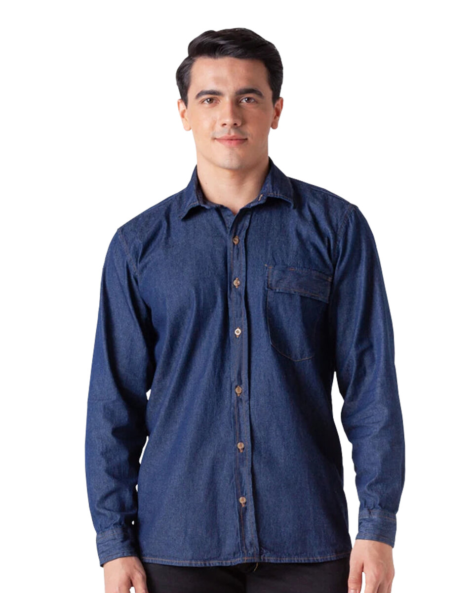 Camisa jean manga larga 