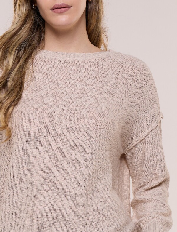 Buzo Algodón Textura BEIGE