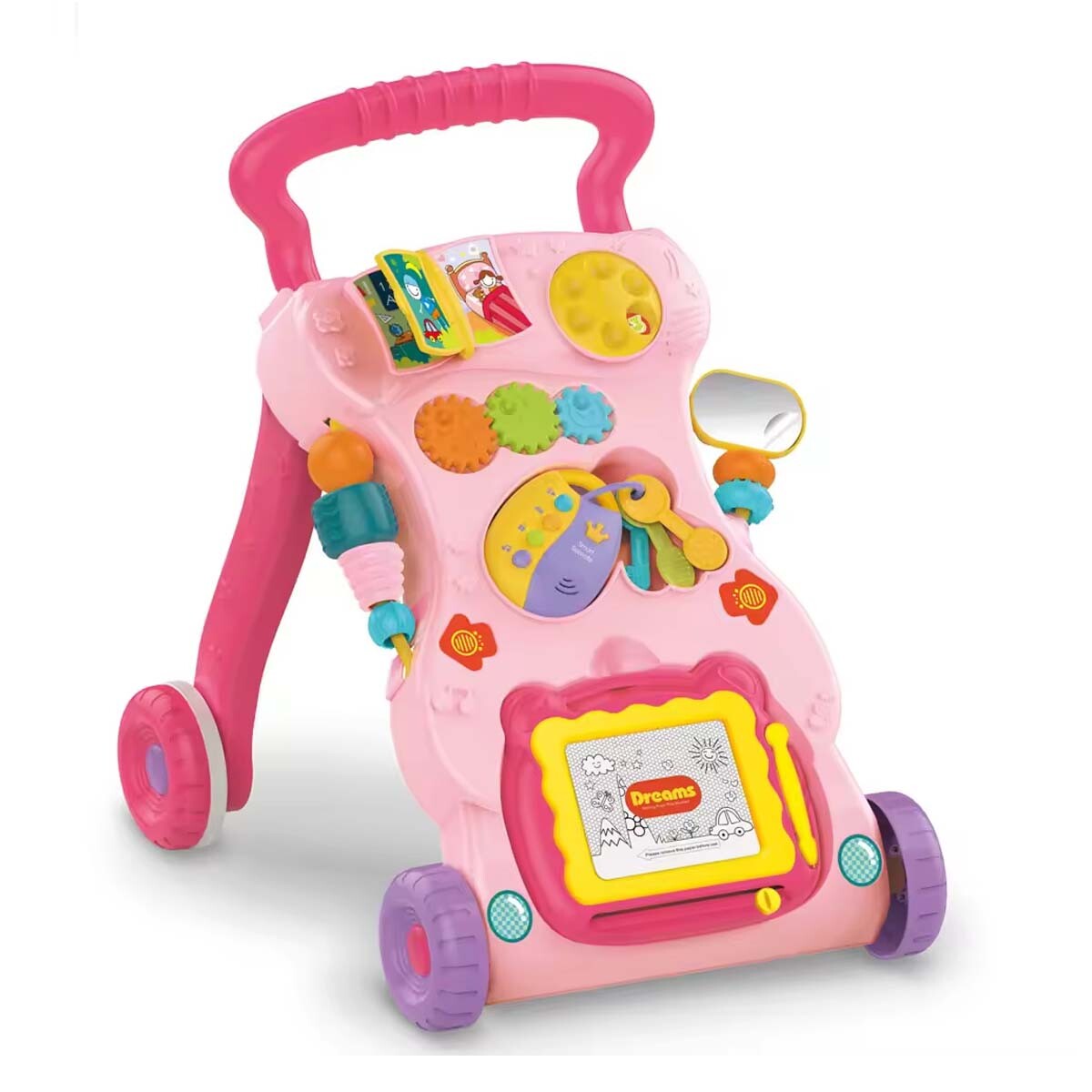 Caminador Andador Musical de Bebé Juegos Actividades Huanger - Rosa 