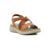 Sandalias Mujer Wonder Confort Tiras Cruzadas Camel