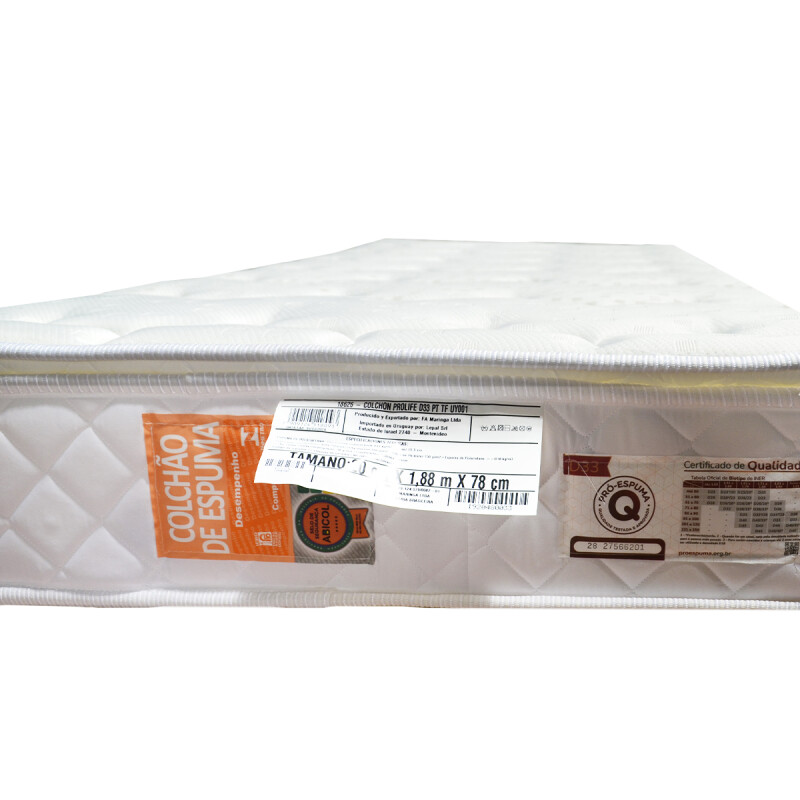 Colchón de 1 plaza Pro life con pillow BLANCO
