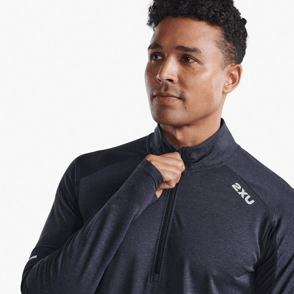 Aero 1/2 Zip - Hombre Black/silver Reflective
