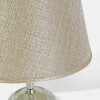 LAMPARA BEIGE/PLATA P/MESA 34X20CM Unica