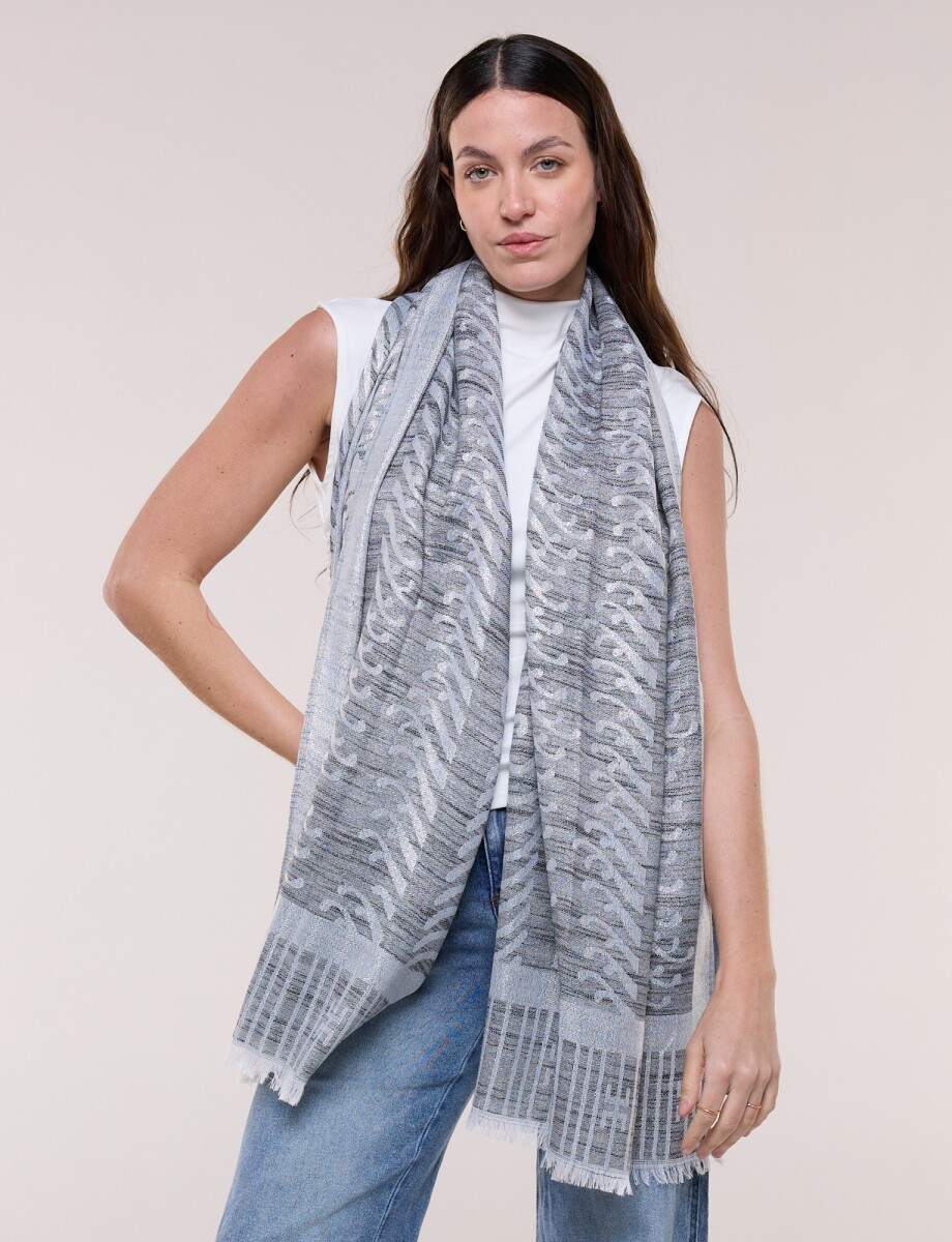 Pashmina Noche - Plateado 