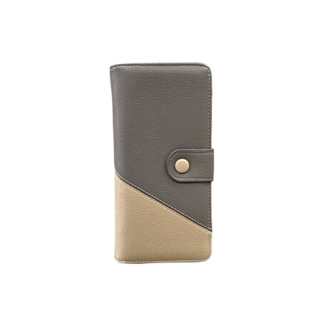 Billetera de dama larga combinada Suela con beige