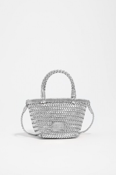 BOLSO MINI TRENZADA Plata