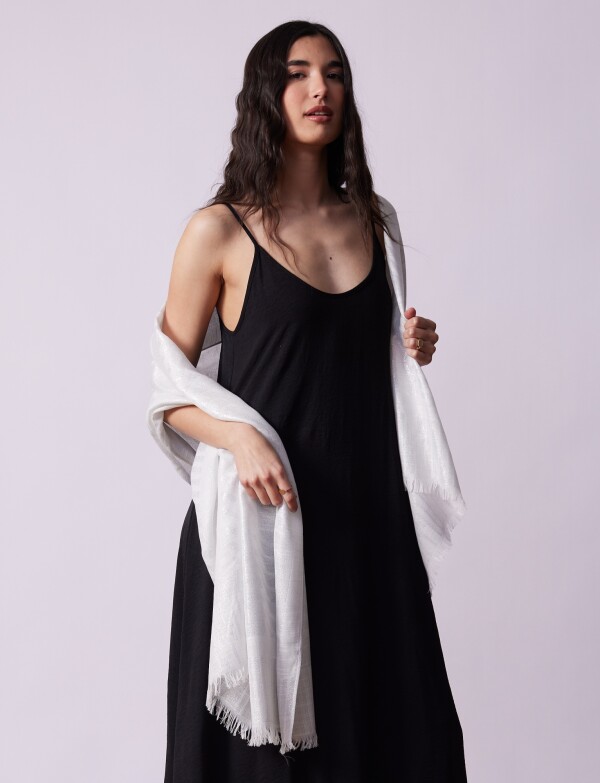 Pashmina Metalizada BLANCO