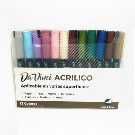 Marcador DaVinci Acrilico 2-3 mm 6+6 Marcador DaVinci Acrilico 2-3 mm 6+6