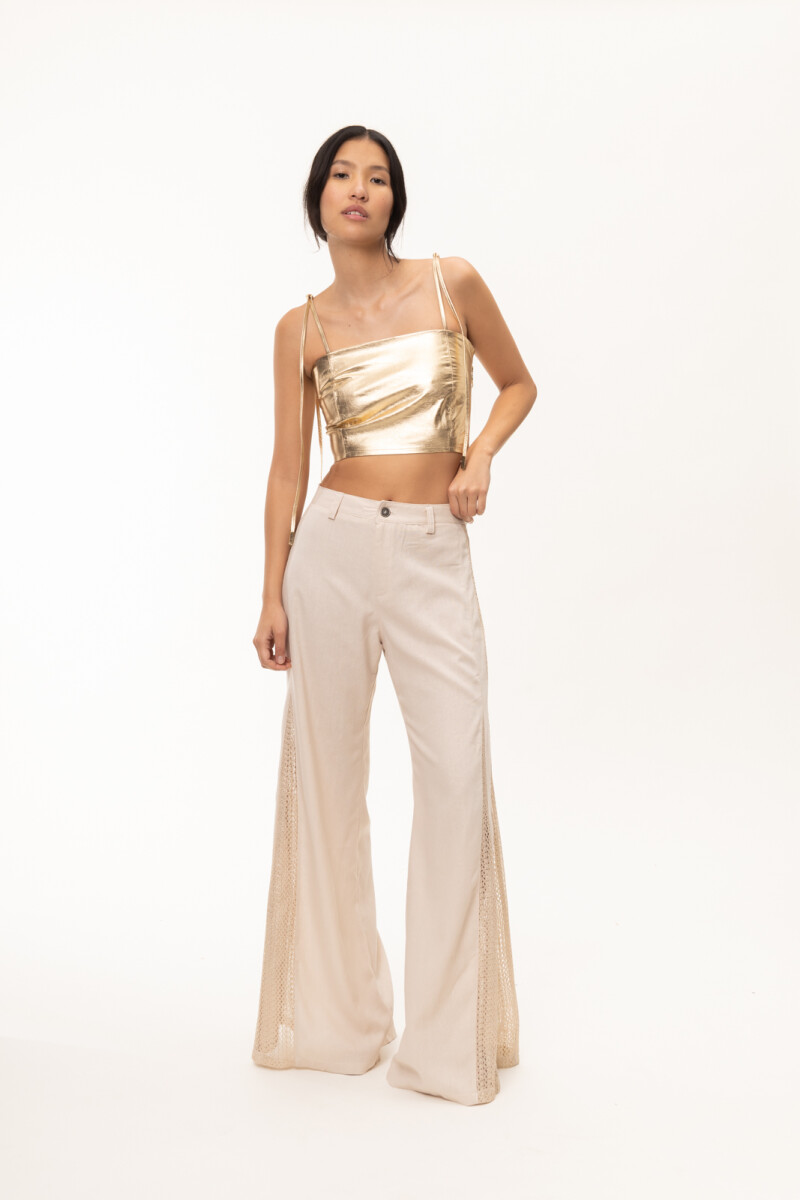 Pantalon Murra Beige Lurex