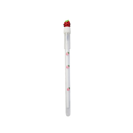 Lapicera tinta azul frutas Frutilla