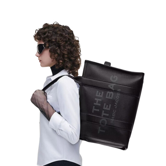 MARC JACOBS - THE LEATHER LARGE TOTE BAG Negro