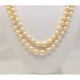 Collar Perlas De Cultivo Dos Vueltas, Broche De Oro 18 K, Brillantes Y Perlas Collar Perlas De Cultivo Dos Vueltas, Broche De Oro 18 K, Brillantes Y Perlas