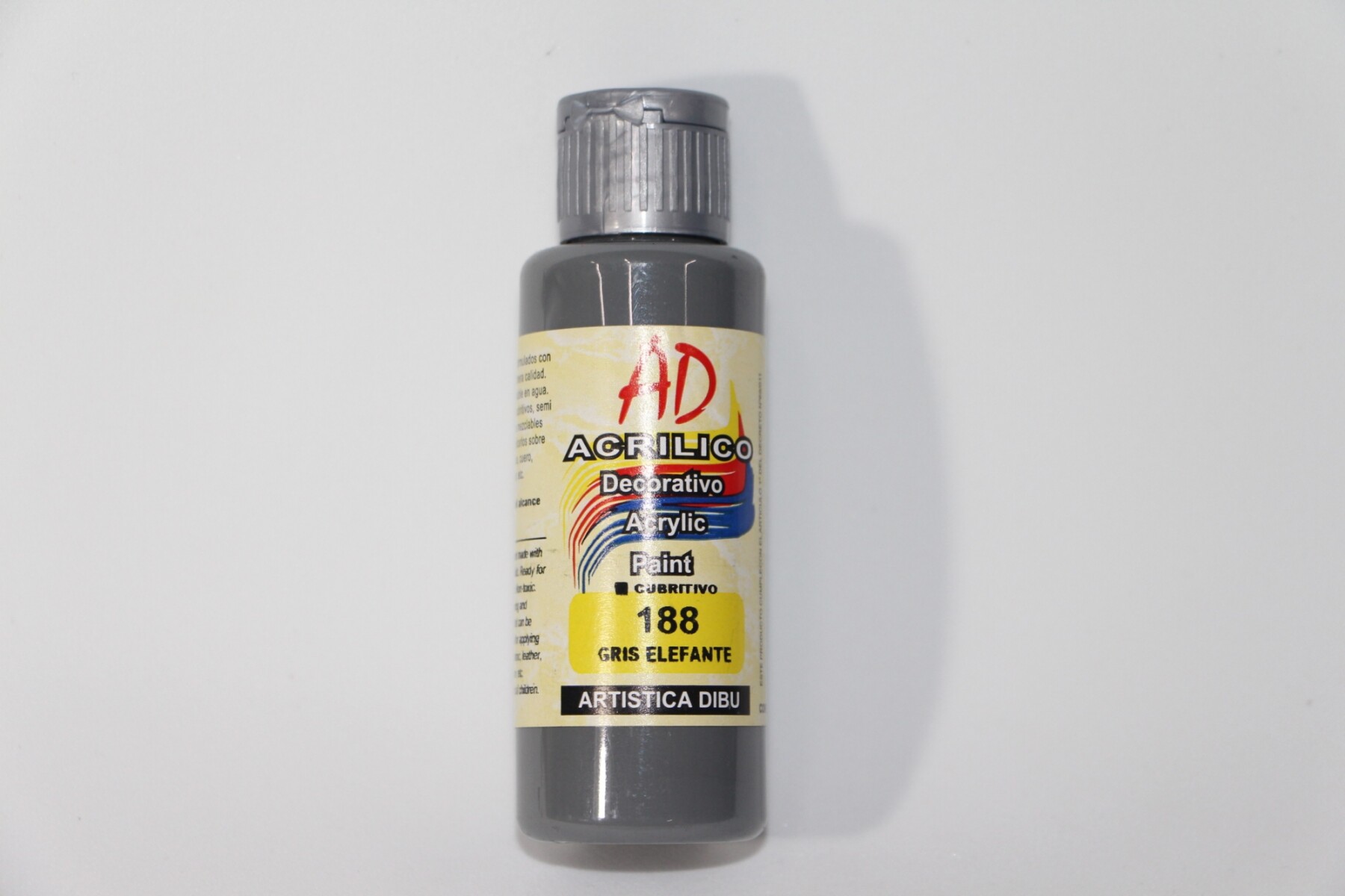 PINTURA ACRILICA ARTISTICA DIBU 60 ML. DIFERENTES COLORES - COLOR GRIS ELEFANTE 188 