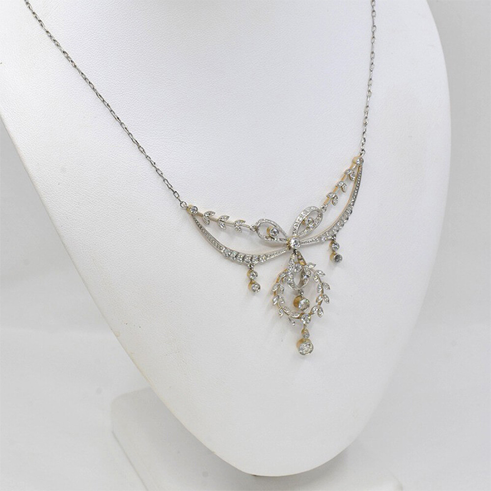 Gargantilla Nueva Estilo Antiguo. Oro 18 K Y Brillantes Gargantilla Nueva Estilo Antiguo. Oro 18 K Y Brillantes