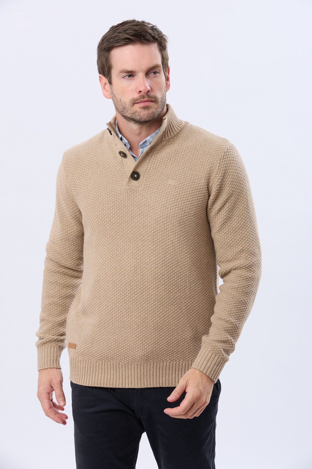 BUZO TEJIDO TEXTURADO Beige