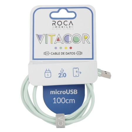 CABLE DE DATOS ROCA VITACOR USB A MICRO USB CELESTE