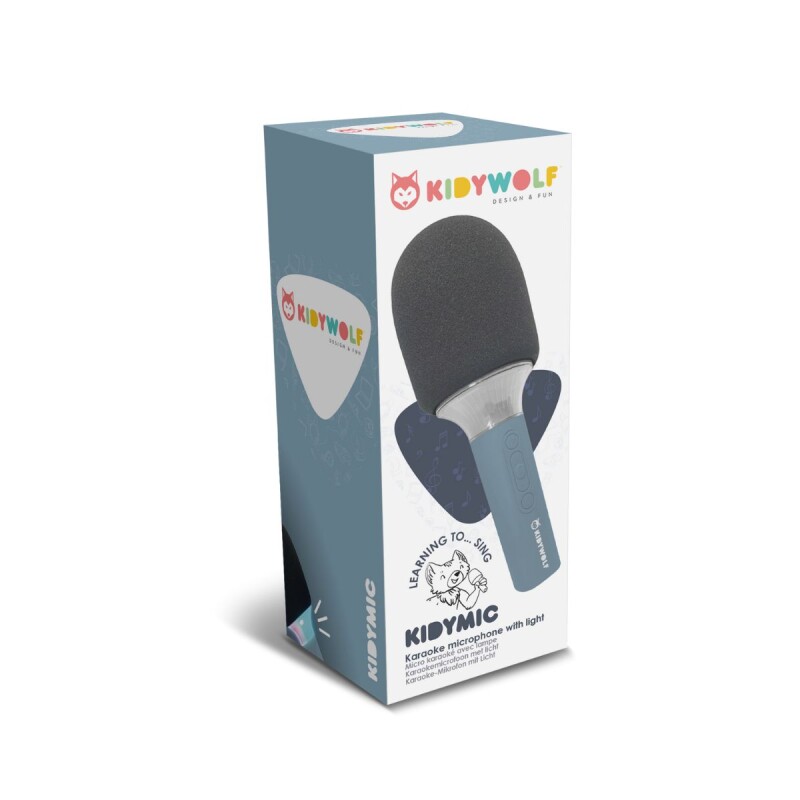 KIDYMIC Micrófono Infantil Con Luces Bluetooth Usb Recargable - Azul