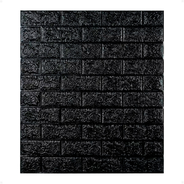 Placa Revestimiento de Pared Autoadhesiva Ladrillo Negro Placa Revestimiento de Pared Autoadhesiva Ladrillo Negro