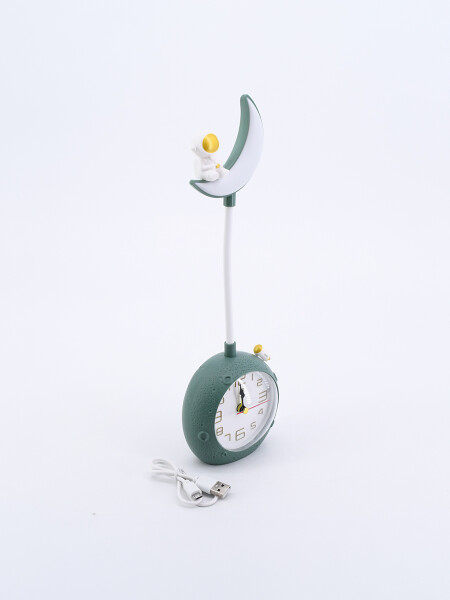RELOJ CON LAMPARA LUNAR VERDE