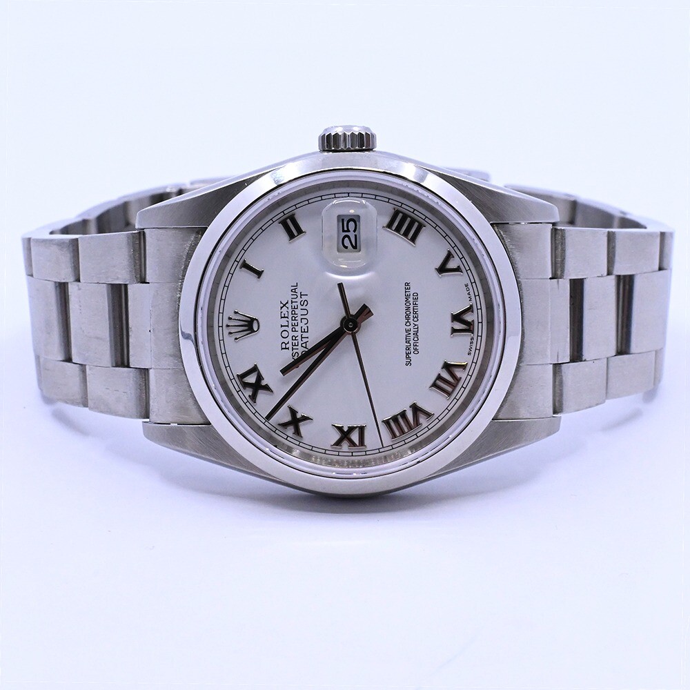 Rolex Datejust 16200 acero 36 mm. Números romanos con caja y papeles, año 2005. Rolex Datejust 16200 acero 36 mm. Números romanos con caja y papeles, año 2005.