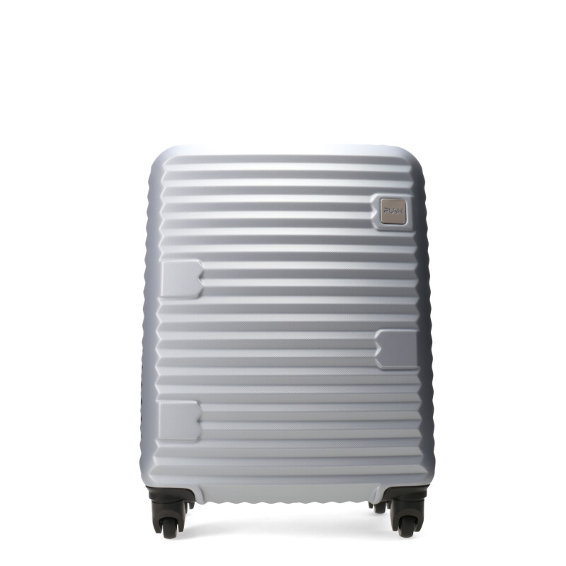 Valija Push Rigida Plateado - Gris Oscuro