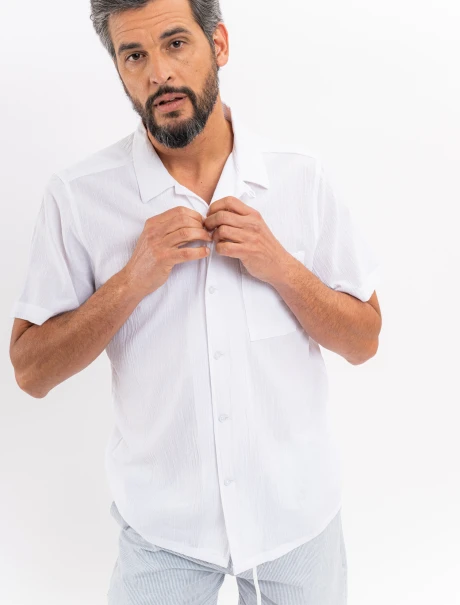 Camisa m/c bambula blanca