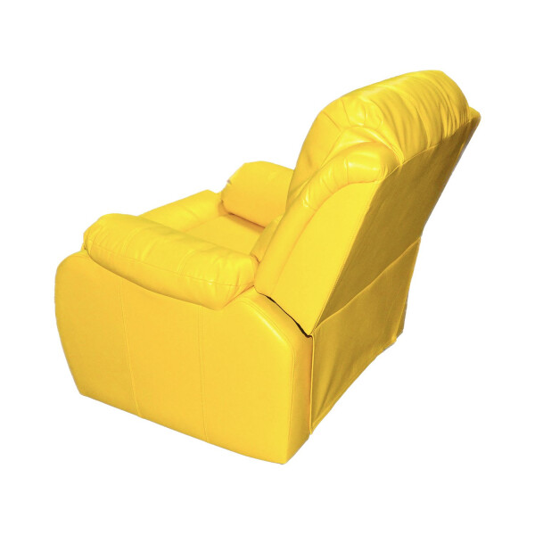 Sofá Sillón Poltrona Reclinable 1 Cuerpo Butaca Cuerina Variante Color Amarillo