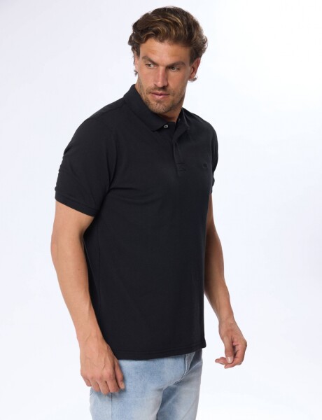 REMERA POLO PIQUE Negro