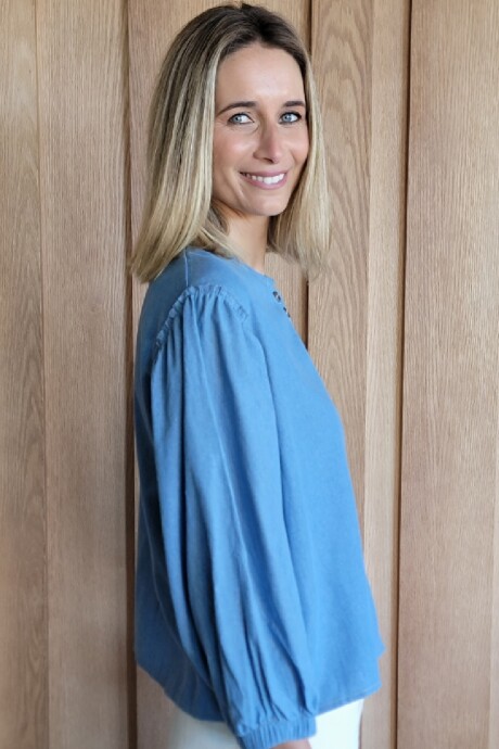 Camisa Melón Denim Celeste