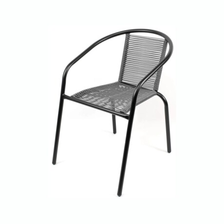 Silla De Jardín Símil Rattan RUSTICO SC-039R Estructura De Acero - Negro Silla De Jardín Símil Rattan RUSTICO SC-039R Estructura De Acero - Negro