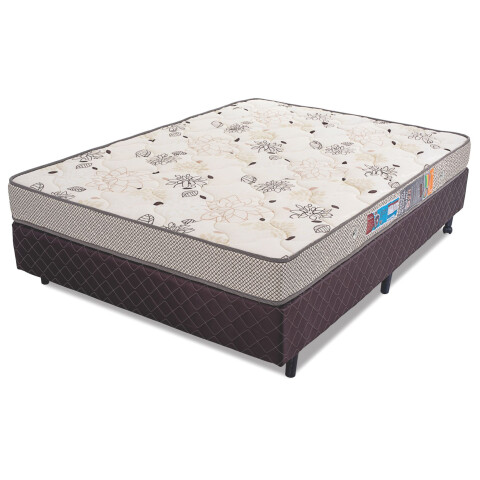 Conjunto Somier + Colchón De Espuma Icaro D28 Queen 158 x 198 x 62 cm Conjunto Somier + Colchón De Espuma Icaro D28 Queen 158 x 198 x 62 cm