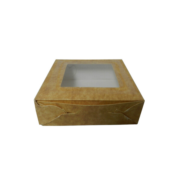 CAJA CON VISOR 12X12X4 CM. BLANCA BRIGADEIRO BLANCO
