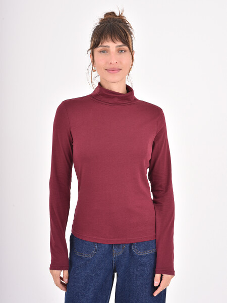 POLERA DHAKA BORDEAUX