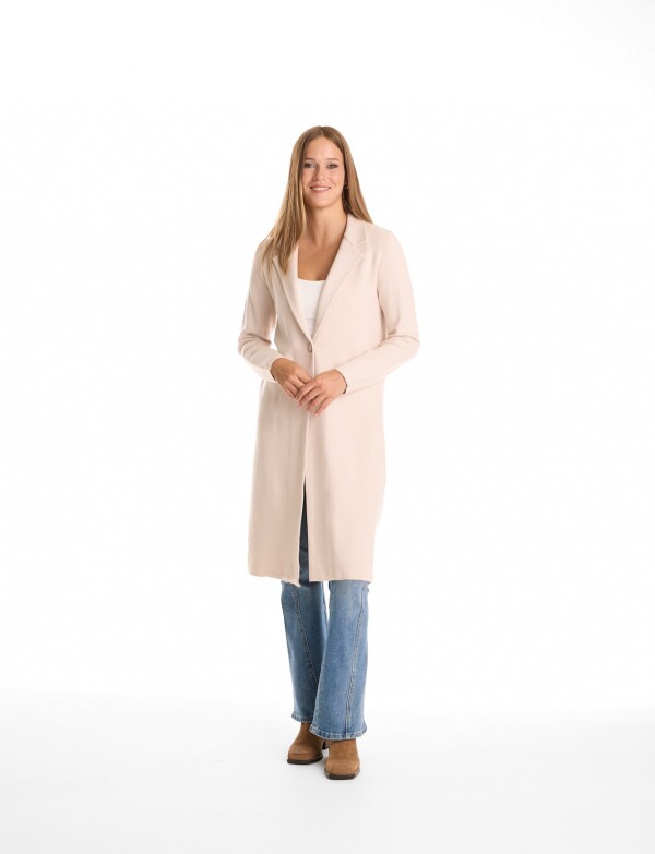 Chaqueta De Punto Con Solapa BEIGE