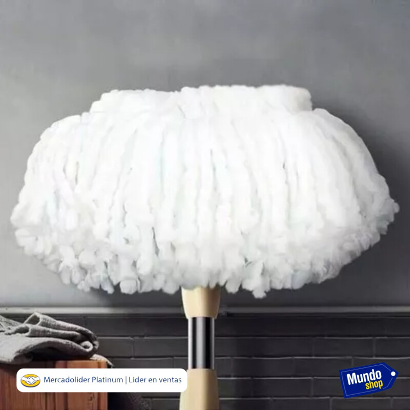 Balde Trapeador Centrifugado Acero Inox 5lts + Mopa Beige