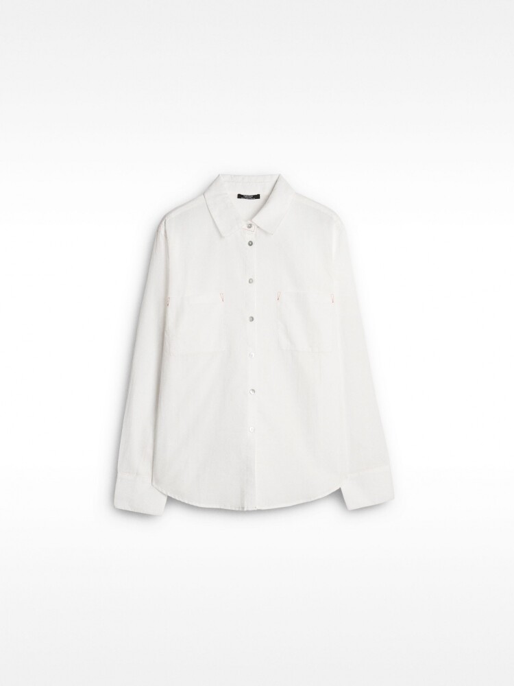 Camisa Semitransparente 100% Algodón blanco
