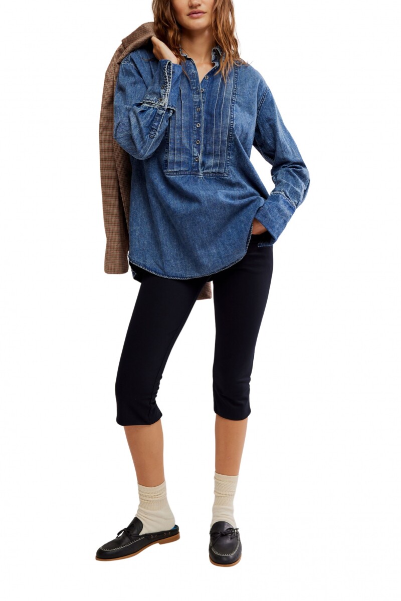 TOP DENIM AFTER HOURS Azul