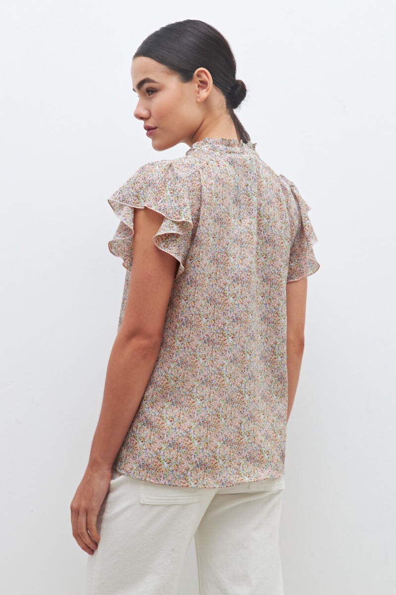 Blusa estampada multicolor